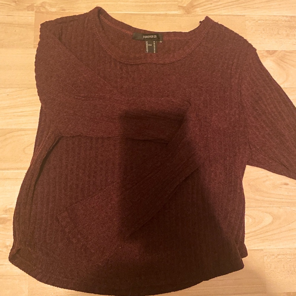 Forever 21 cranberry sweater